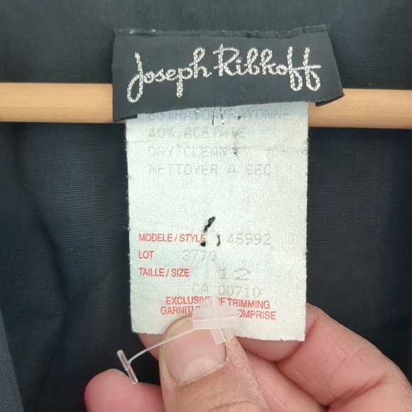 VTG Joseph Ribkoff Cropped Blazer 80s Colorful Embellished Women's SZ 12 Black - Picture 3 of 10